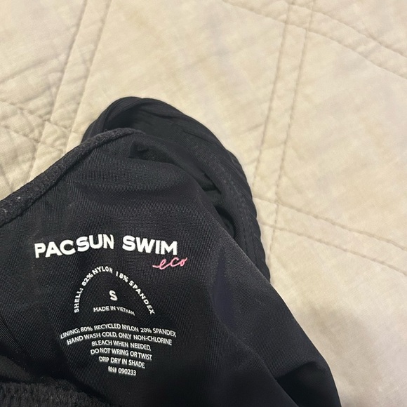PacSun Black Ribbed Bikini Set - Picture 2 of 3
